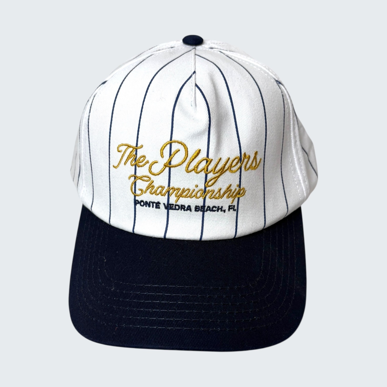 The Players Championship Hat Pga Golf Barstool Pinstripe Snapback White Navy Nwt — image 2 of 8